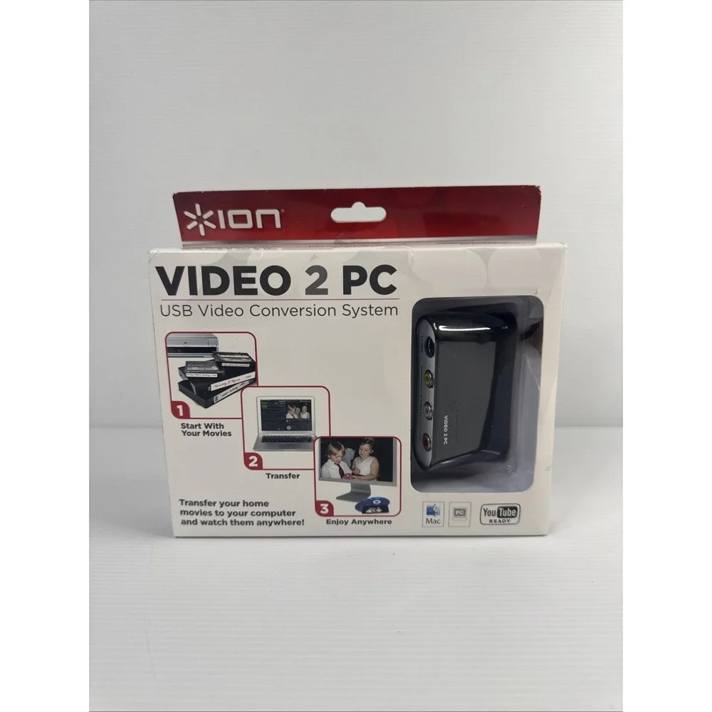 ION Video 2 PC VHS VCR to Computer USB Video Conversion System Transfer Movies